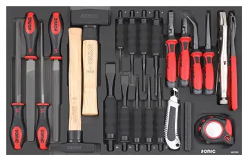 Chisel, hammer, pliers & file set, SFS 23-pcs redirect to product page